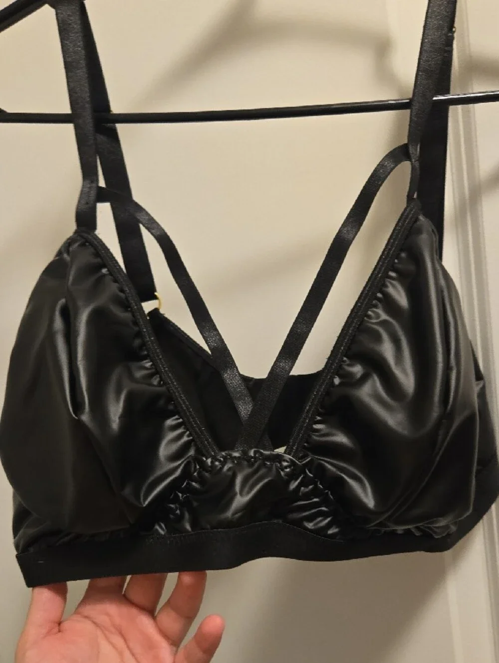Black Bralette with Strappy Detail